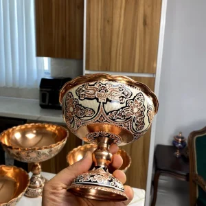 شکلات‌خوری مسی نقره کوب هامون سایز 1