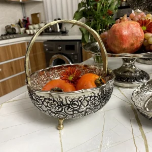 سبد مسی گلبرگ کوچک با آبکاری کروم