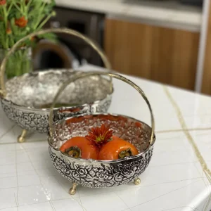 سبد مسی گلبرگ کوچک با آبکاری کروم