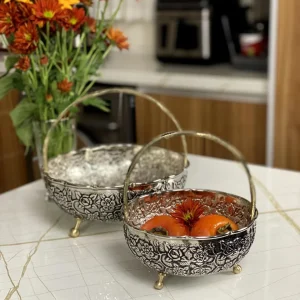 سبد مسی گلبرگ کوچک با آبکاری کروم