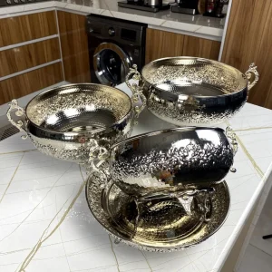 سرویس پذیرایی مسی رسا با آبکاری کروم