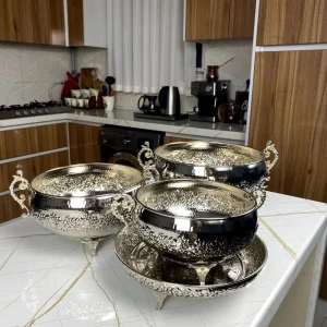 سرویس پذیرایی مسی رسا با آبکاری کروم