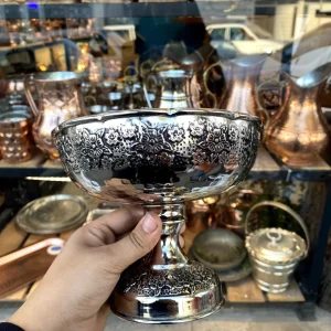 سرویس پذیرایی مسی گلبرگ با آبکاری کروم