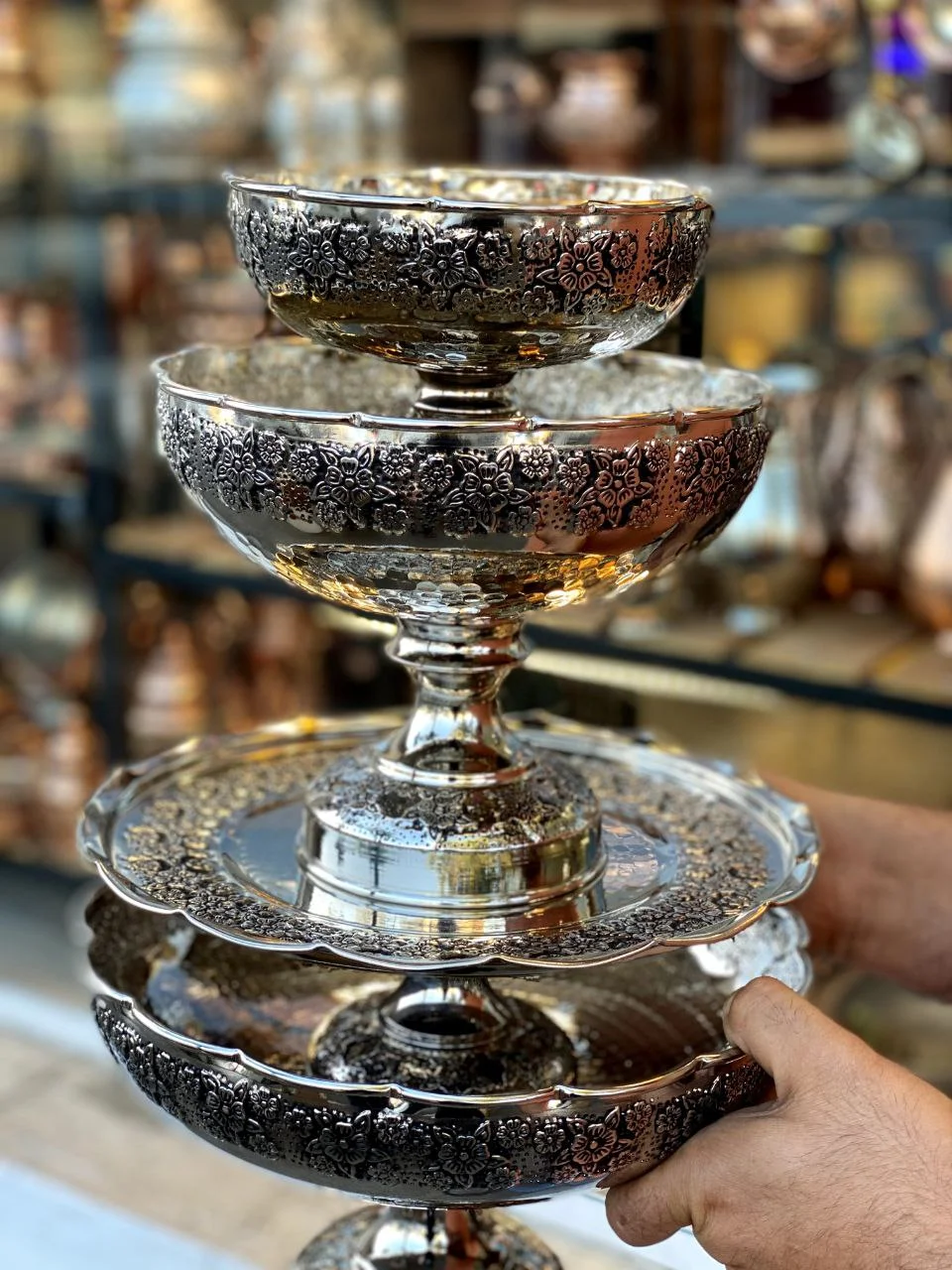 سرویس پذیرایی مسی گلبرگ کروم ساختزنجان