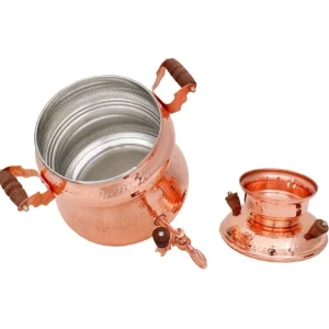 سماور روگازی مسی 4 لیتری همراه با قوری