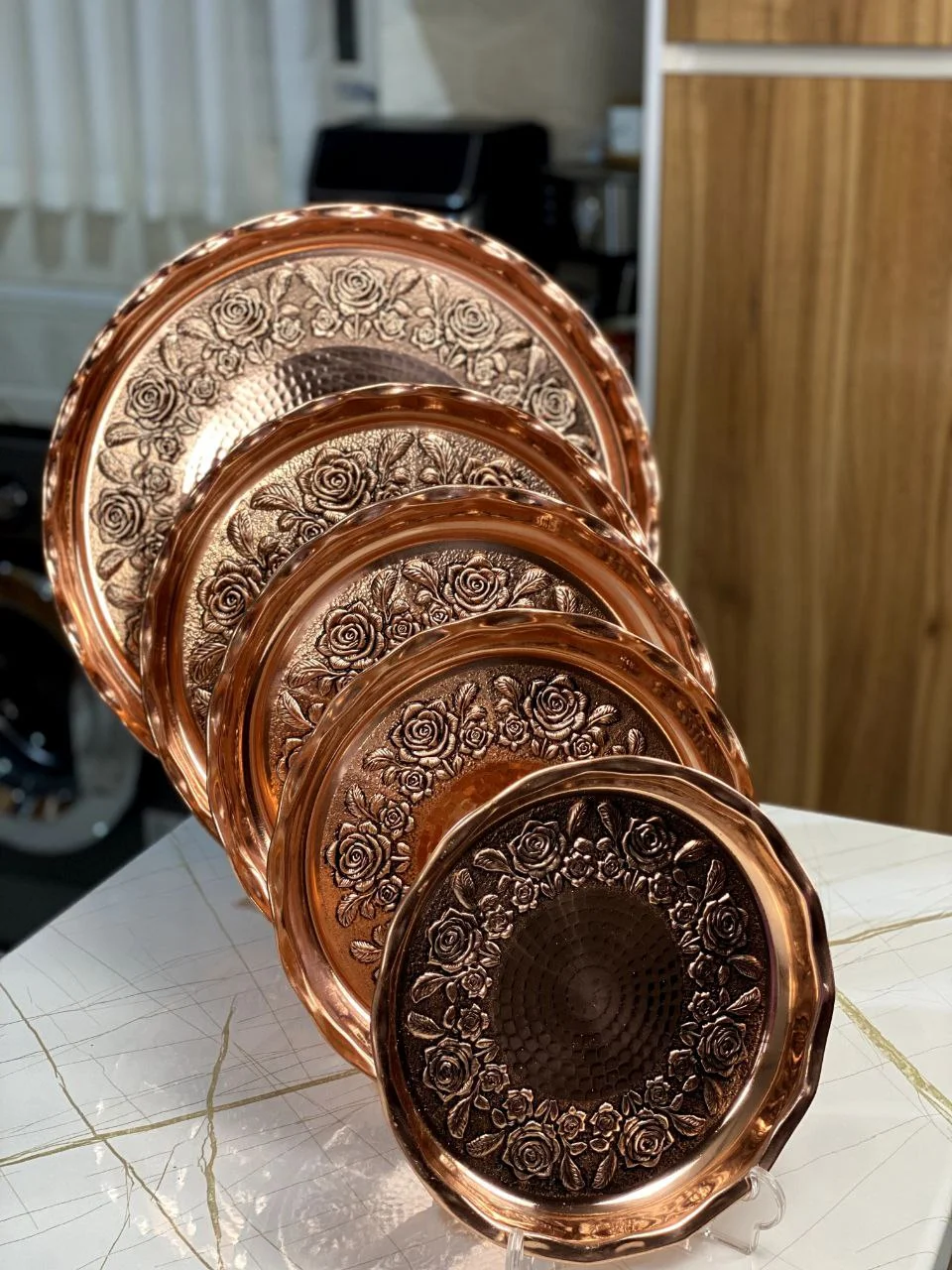 سینی مسی گلبرگ رز سایز 24