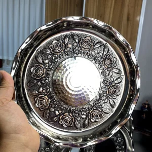 سینی مسی گلبرگ کروم قطر24 سانت مس‌زنجان