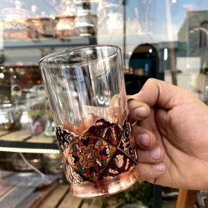 لیوان مسی طرح ترمه تراش